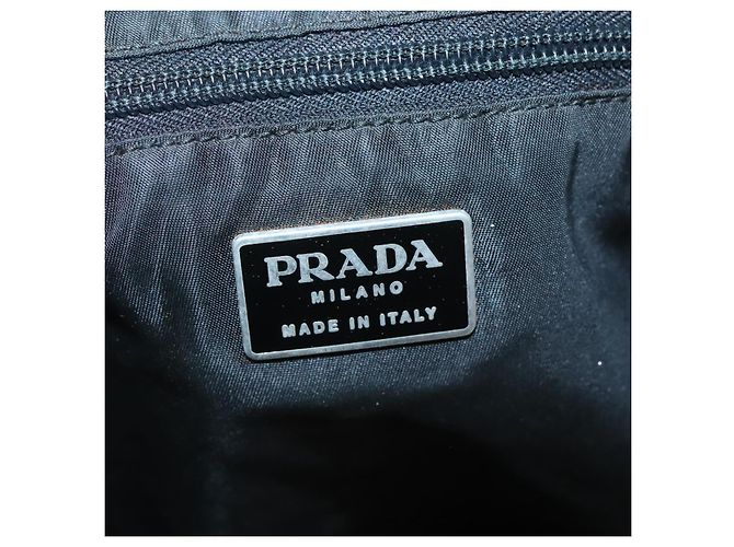 PRADA Borsa a mano in nylon nera Auth bs28060 Nero - vista 18