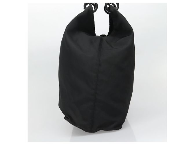 PRADA Borsa a mano in nylon nera Auth bs28060 Nero - vista 4