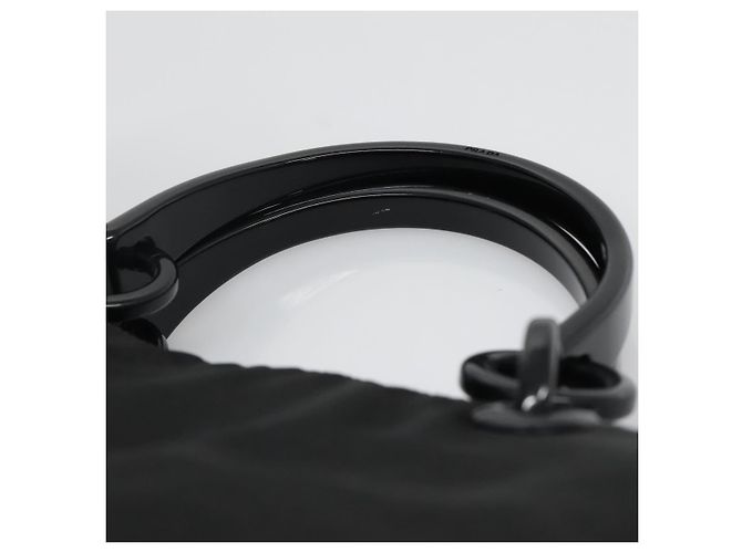 PRADA Borsa a mano in nylon nera Auth bs28060 Nero - vista 8