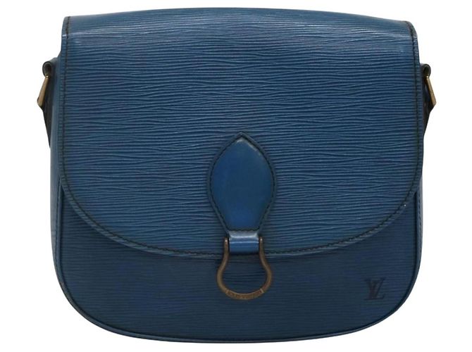 LOUIS VUITTON Borsa a Spalla Epi Saint Cloud GM Blu Toledo M52195 LV Auth BA4032 - vista 13