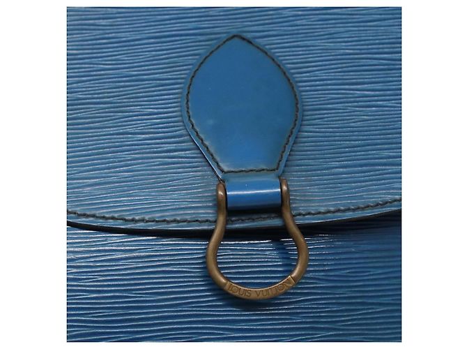 LOUIS VUITTON Borsa a Spalla Epi Saint Cloud GM Blu Toledo M52195 LV Auth BA4032 - vista 18