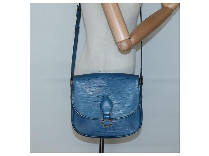 LOUIS VUITTON Borsa a Spalla Epi Saint Cloud GM Blu Toledo M52195 LV Auth BA4032 - vista 25