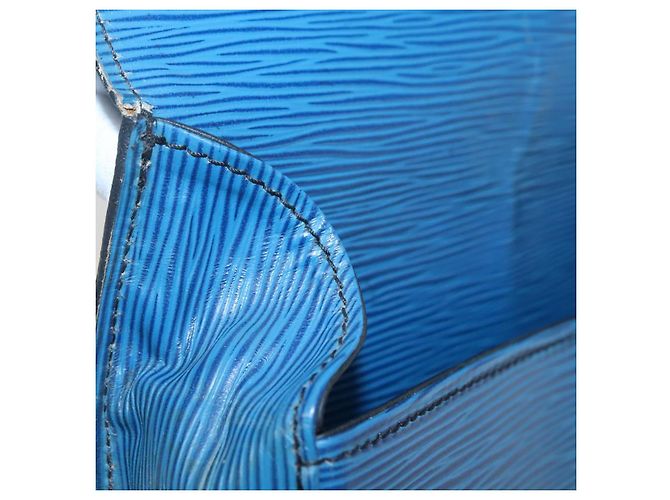 LOUIS VUITTON Borsa a Spalla Epi Saint Cloud GM Blu Toledo M52195 LV Auth BA4032 - vista 9