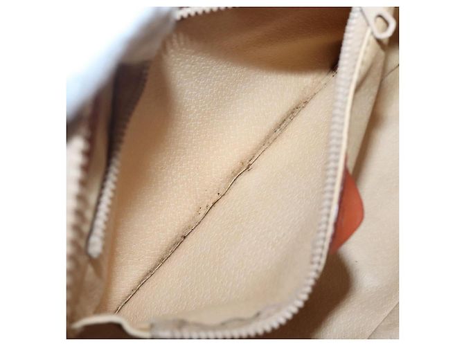 Céline CELINE Macadam Canvas Hand Bag PVC Leather Beige Gold Auth 132516 Golden - view 11