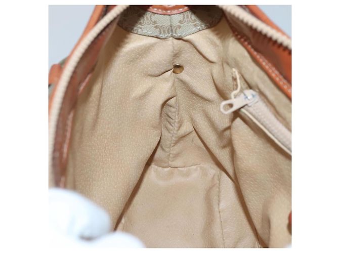 Céline CELINE Macadam Canvas Hand Bag PVC Leather Beige Gold Auth 132516 Golden - view 20