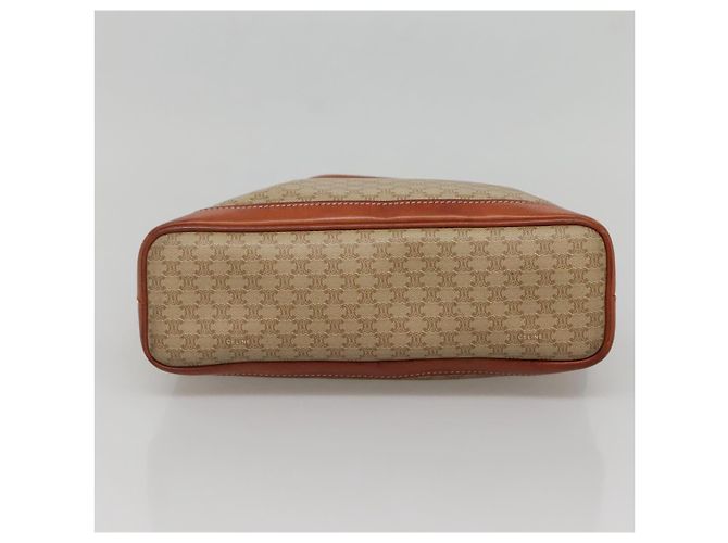 Céline CELINE Macadam Canvas Hand Bag PVC Leather Beige Gold Auth 132516 Golden - view 5