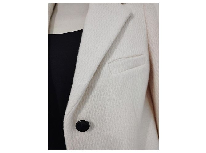 Ba&sh Short Wool Peacoat Size XS/S Eggshell - view 14