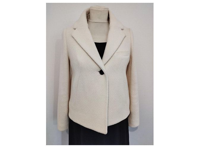 Ba&sh Short Wool Peacoat Size XS/S Eggshell - view 16