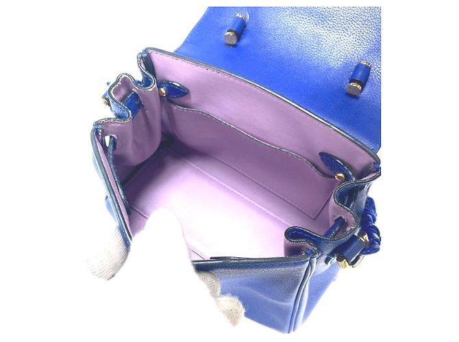 Borsa a spalla a catena reversibile con logo Medusa di Versace Blu - vista 14