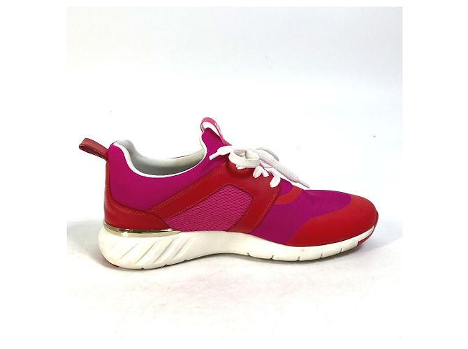 Sneakers Logo Bicolore Louis Vuitton Rosa Rosso - vista 10