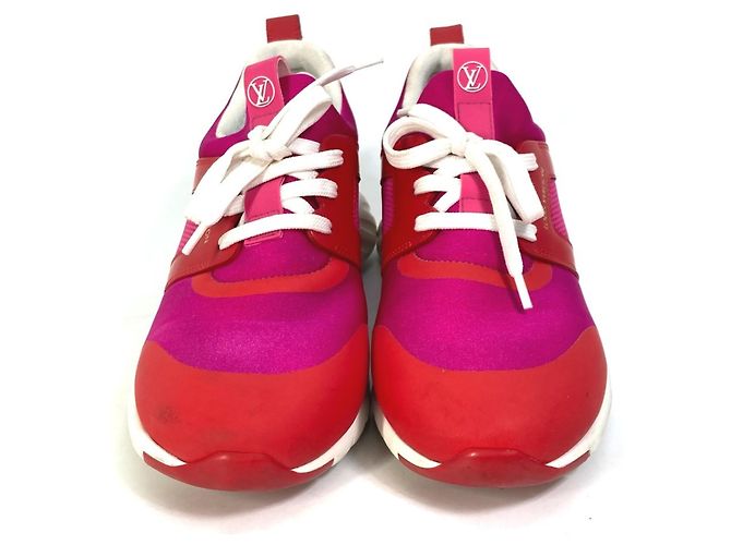 Sneakers Logo Bicolore Louis Vuitton Rosa Rosso - vista 2