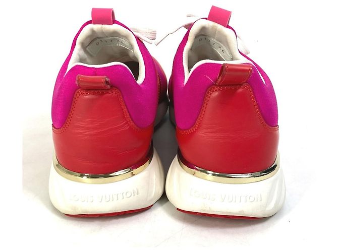 Sneakers Logo Bicolore Louis Vuitton Rosa Rosso - vista 3