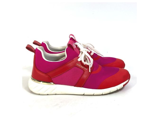 Sneakers Logo Bicolore Louis Vuitton Rosa Rosso - vista 4