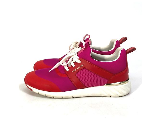 Sneakers Logo Bicolore Louis Vuitton Rosa Rosso - vista 5