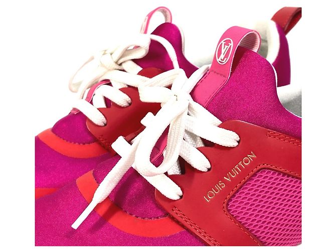 Sneakers Logo Bicolore Louis Vuitton Rosa Rosso - vista 6
