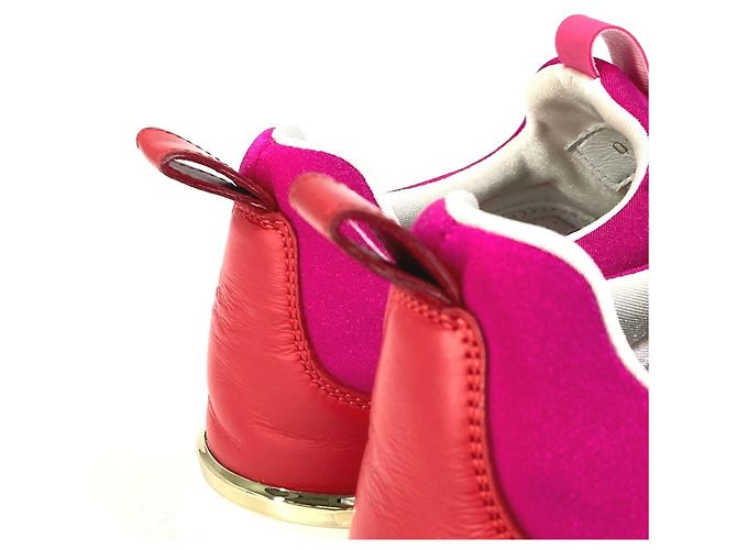 Sneakers Logo Bicolore Louis Vuitton Rosa Rosso - vista 8