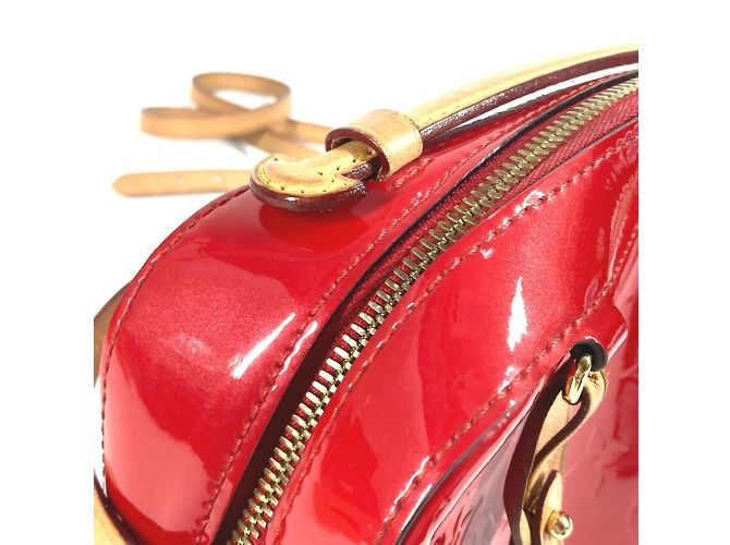 Borsa Louis Vuitton Santa Monica Monogram Vernis Rosso Fuschia - vista 10