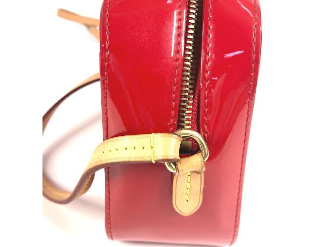 Borsa Louis Vuitton Santa Monica Monogram Vernis Rosso Fuschia - vista 12