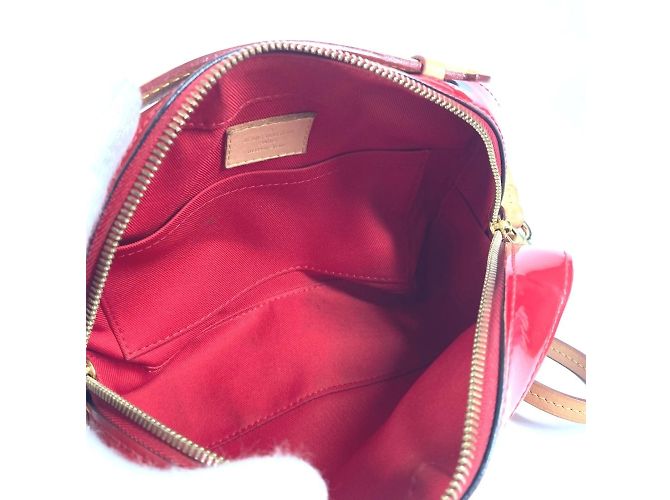 Borsa Louis Vuitton Santa Monica Monogram Vernis Rosso Fuschia - vista 13