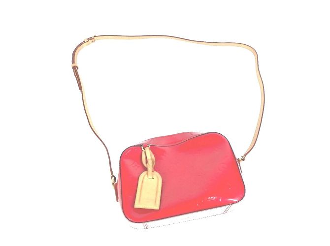 Borsa Louis Vuitton Santa Monica Monogram Vernis Rosso Fuschia - vista 17