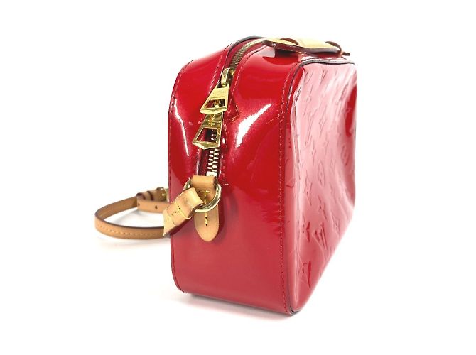 Borsa Louis Vuitton Santa Monica Monogram Vernis Rosso Fuschia - vista 4