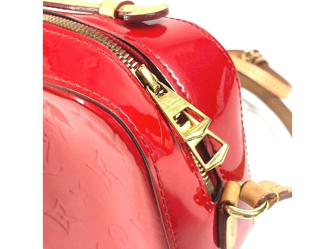 Borsa Louis Vuitton Santa Monica Monogram Vernis Rosso Fuschia - vista 8