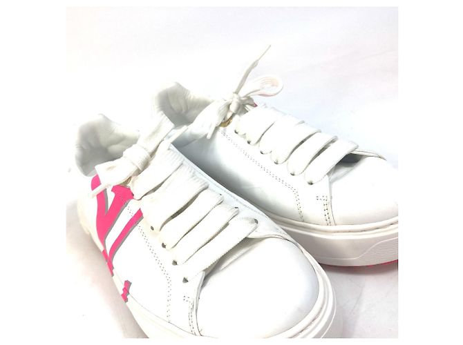 Sneakers con lacci Time Out di Louis Vuitton Rosa Bianco - vista 8