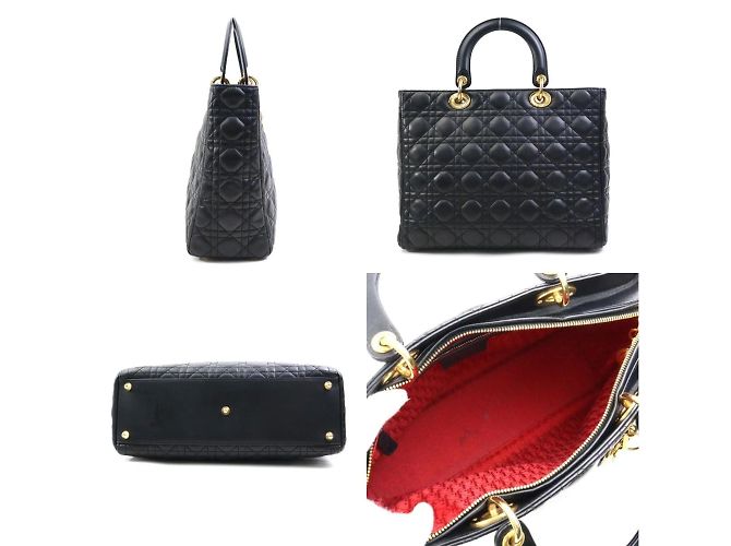 Borsa in pelle nera Christian Dior Nero - vista 2