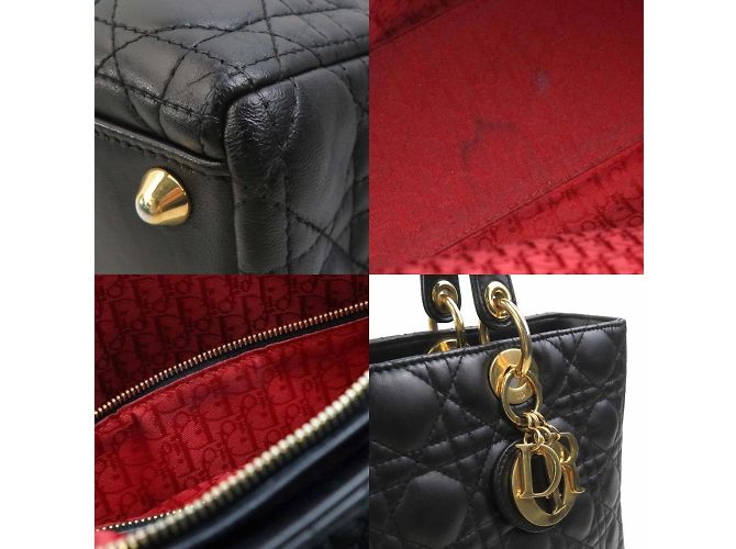 Borsa in pelle nera Christian Dior Nero - vista 3