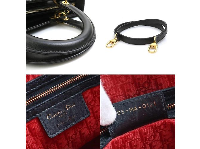 Borsa in pelle nera Christian Dior Nero - vista 5