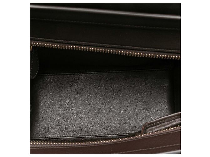 Céline Celine Tote Luggage in Nubuck Tricolore Bianco e Pelle di Vitello - vista 4