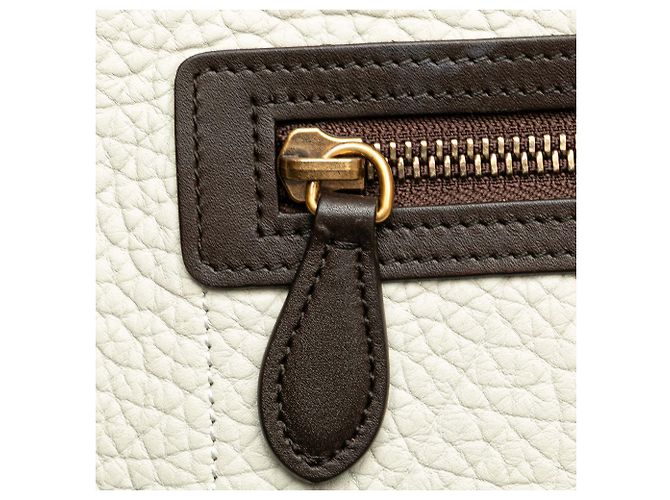 Céline Celine Tote Luggage in Nubuck Tricolore Bianco e Pelle di Vitello - vista 8