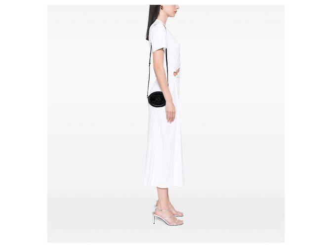 Céline Celine Piccola Borsa a Tracolla Oval Triomphe in Pelle di Vitello Nera Nero - vista 10