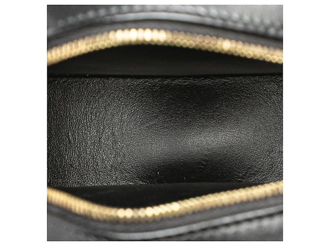 Céline Celine Piccola Borsa a Tracolla Oval Triomphe in Pelle di Vitello Nera Nero - vista 4