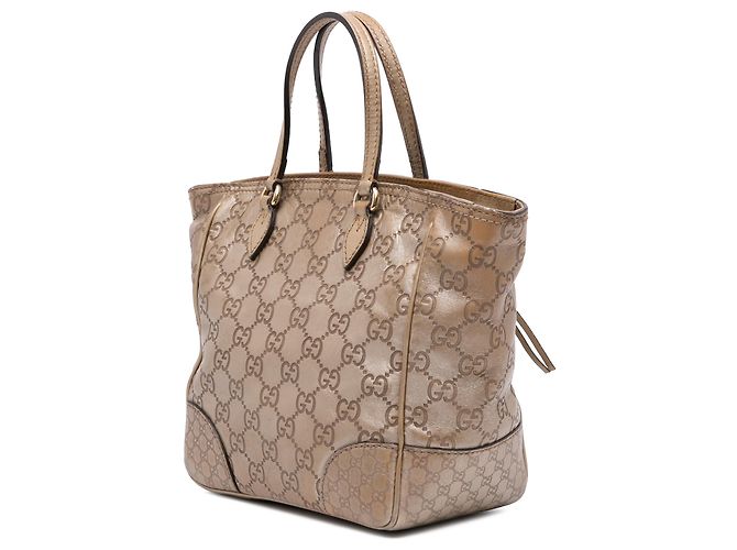 Borsa a tracolla Bree Guccissima piccola in oro di Gucci - vista 2