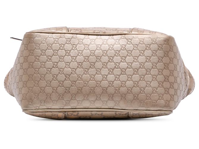 Borsa a tracolla Bree Guccissima piccola in oro di Gucci - vista 3