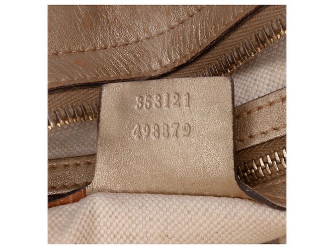 Borsa a tracolla Bree Guccissima piccola in oro di Gucci - vista 6