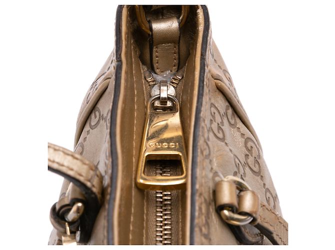 Borsa a tracolla Bree Guccissima piccola in oro di Gucci - vista 8