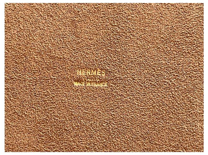 Hermès Sous-Main de Bureau – bois (loupe de vavona laqué) et cuir beige, 38 x 52 cm Marron - vue 4