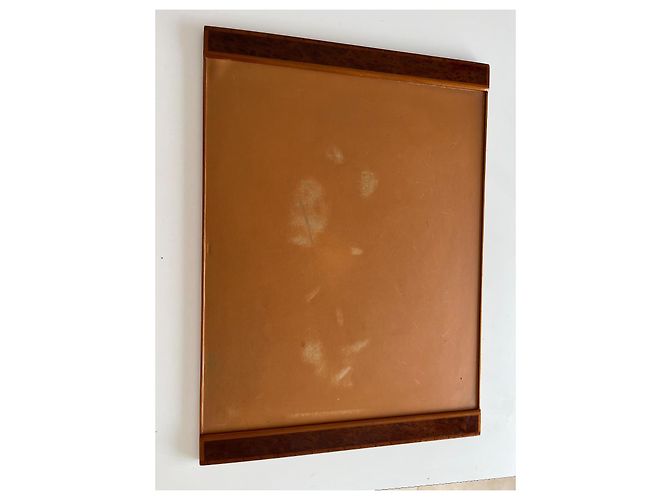 Hermès Sous-Main de Bureau – bois (loupe de vavona laqué) et cuir beige, 38 x 52 cm Marron - vue 5
