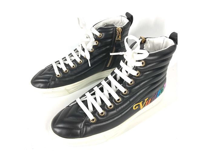 Sneakers alte Louis Vuitton Rainbow Stellar Line Nero Multicolore - vista 5