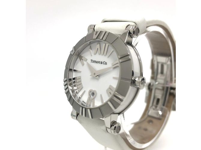 Relógio de quartzo com data Tiffany & Co. Atlas Prata - vista 3