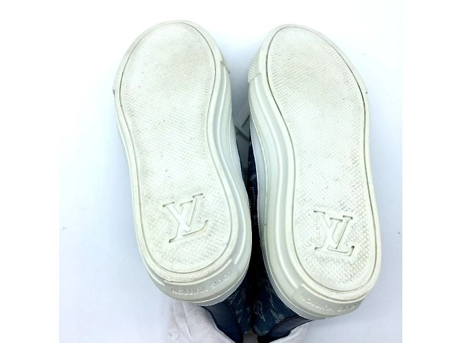 Sneakers Stellar Line in Denim Monogram Louis Vuitton Bianco Blu - vista 6