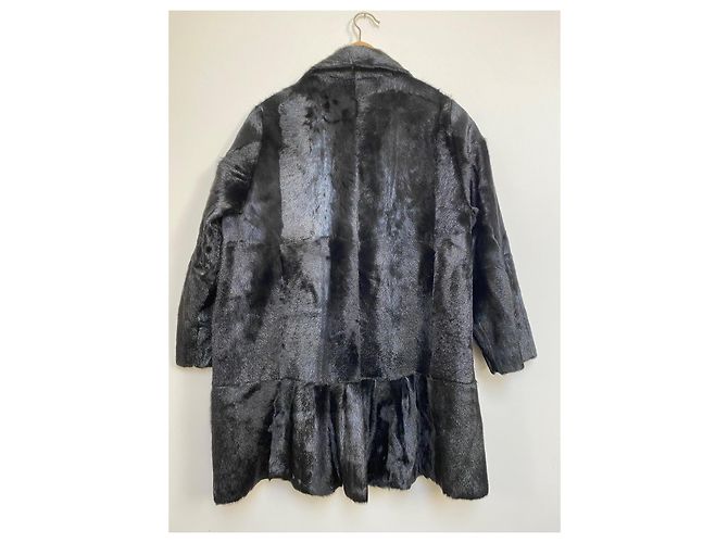 Simonetta Ravizza 3/4 Jacke aus Pferdefell Schwarz - Ansicht 2
