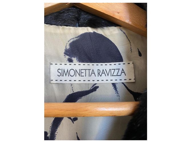 Simonetta Ravizza 3/4 Jacke aus Pferdefell Schwarz - Ansicht 3