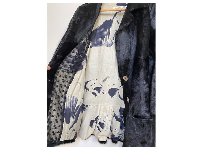 Simonetta Ravizza 3/4 Jacke aus Pferdefell Schwarz - Ansicht 5
