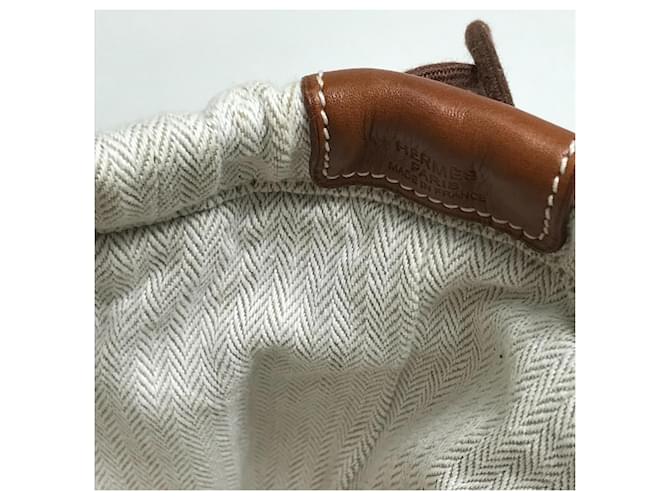 Borsa/Pochette Multiuso Hermès Fourbee 25 Beige - vista 11