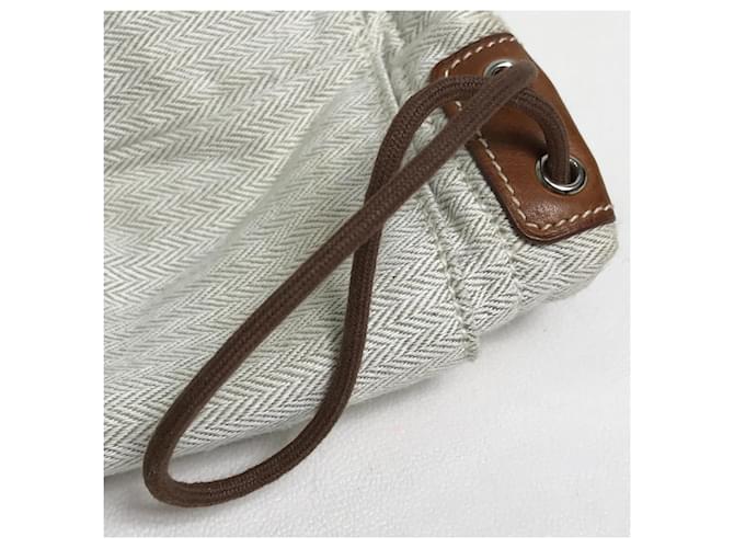 Borsa/Pochette Multiuso Hermès Fourbee 25 Beige - vista 7
