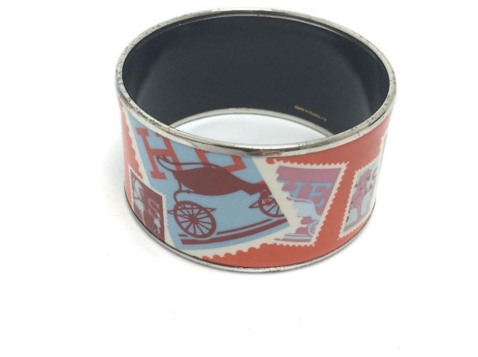 Bracciale in smalto cloisonné TGM Hermès per uomini Arancione - vista 5