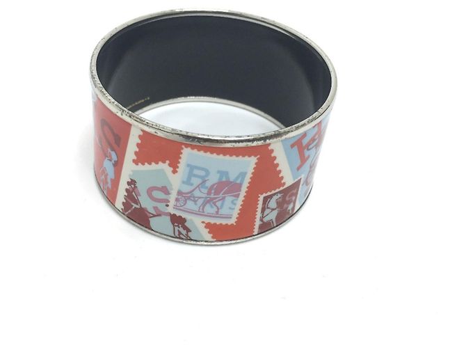 Bracciale in smalto cloisonné TGM Hermès per uomini Arancione - vista 6